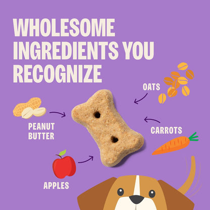 by Wellness Classic P-Nuttier Value Box Natural Dog Treats, Crunchy Oven-Baked Biscuits, Ideal for Training, Large Size, 6 Pound Box